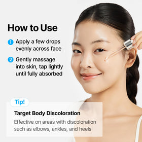 ma:nyo Galac Niacin 3.0 essence texture on skin showing a subtle glow.