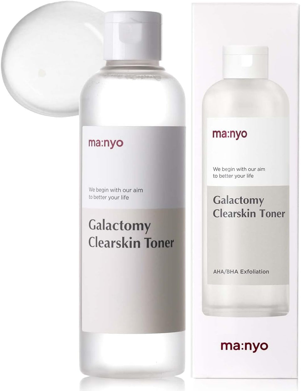 ma:nyo Galactomy Clear Skin Toner bottle ready for daily hydration and pore care.