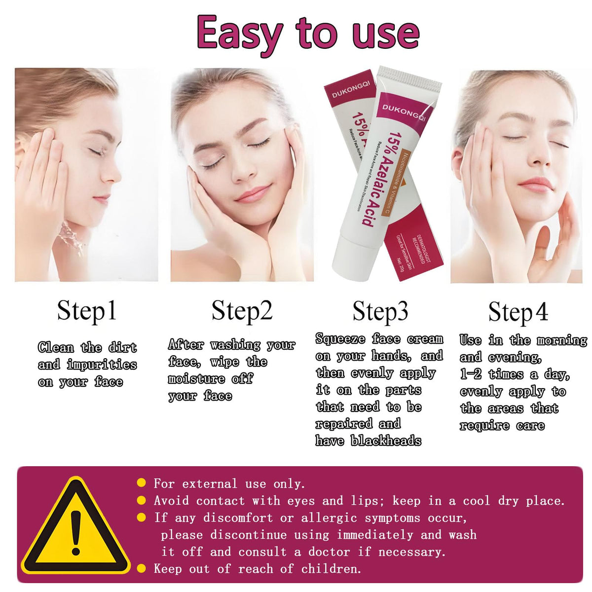 MAOHAM Azelaic Acid Serum dropper captures precise dosage for gentle skin care