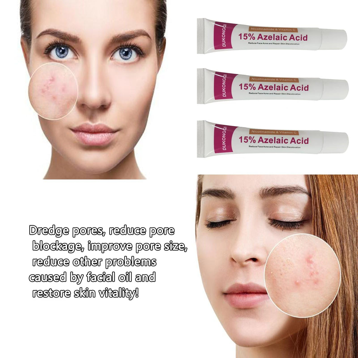MAOHAM Azelaic Acid Serum texture on skin shows quick absorption and softening feel