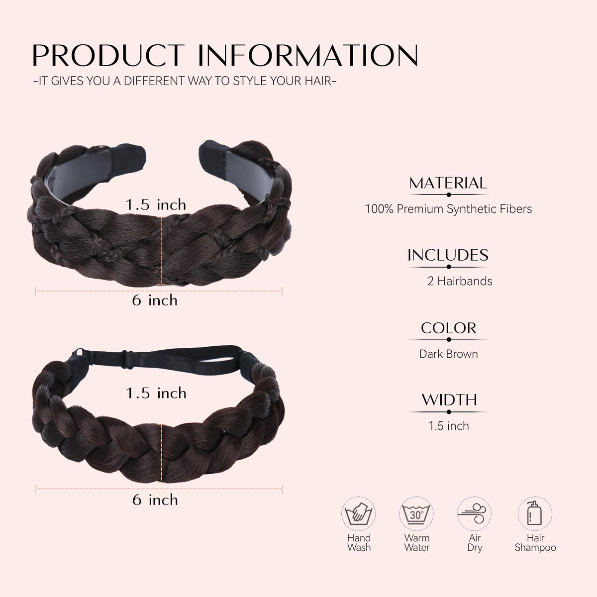 MaopaoBeauty braided headband teeth version provides secure grip for active workouts.