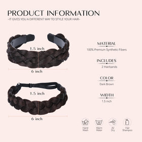 MaopaoBeauty braided headband teeth version provides secure grip for active workouts.