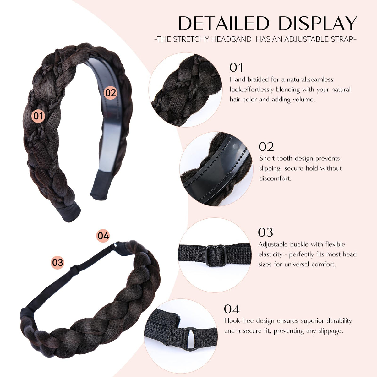 MaopaoBeauty headband color-2 delivers natural-looking volume and texture.