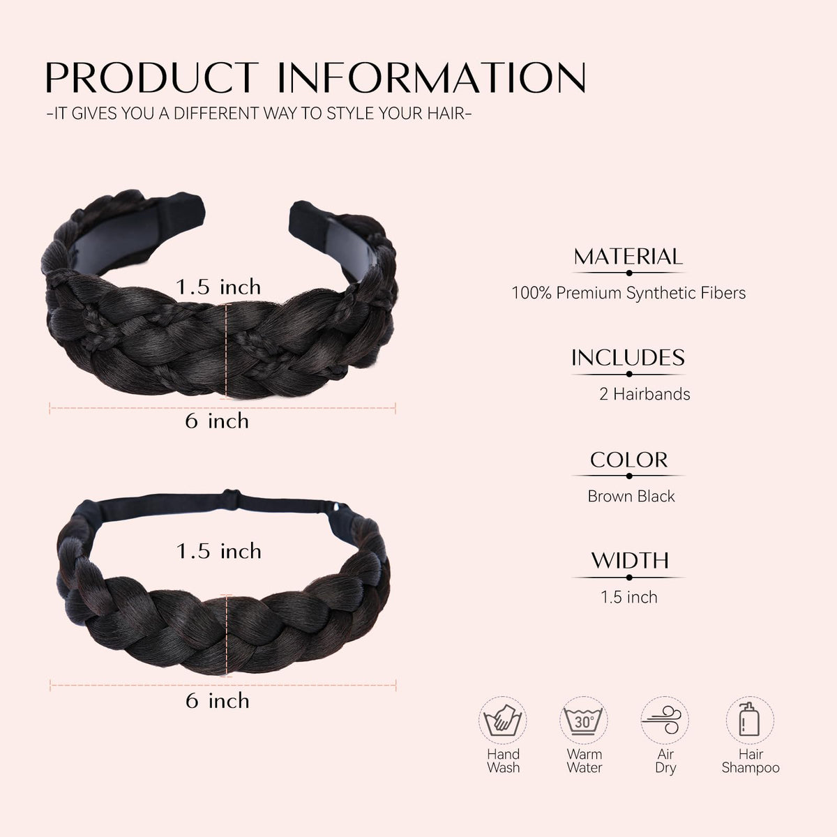 MaopaoBeauty two-in-one headband set offers versatile styling in seconds.