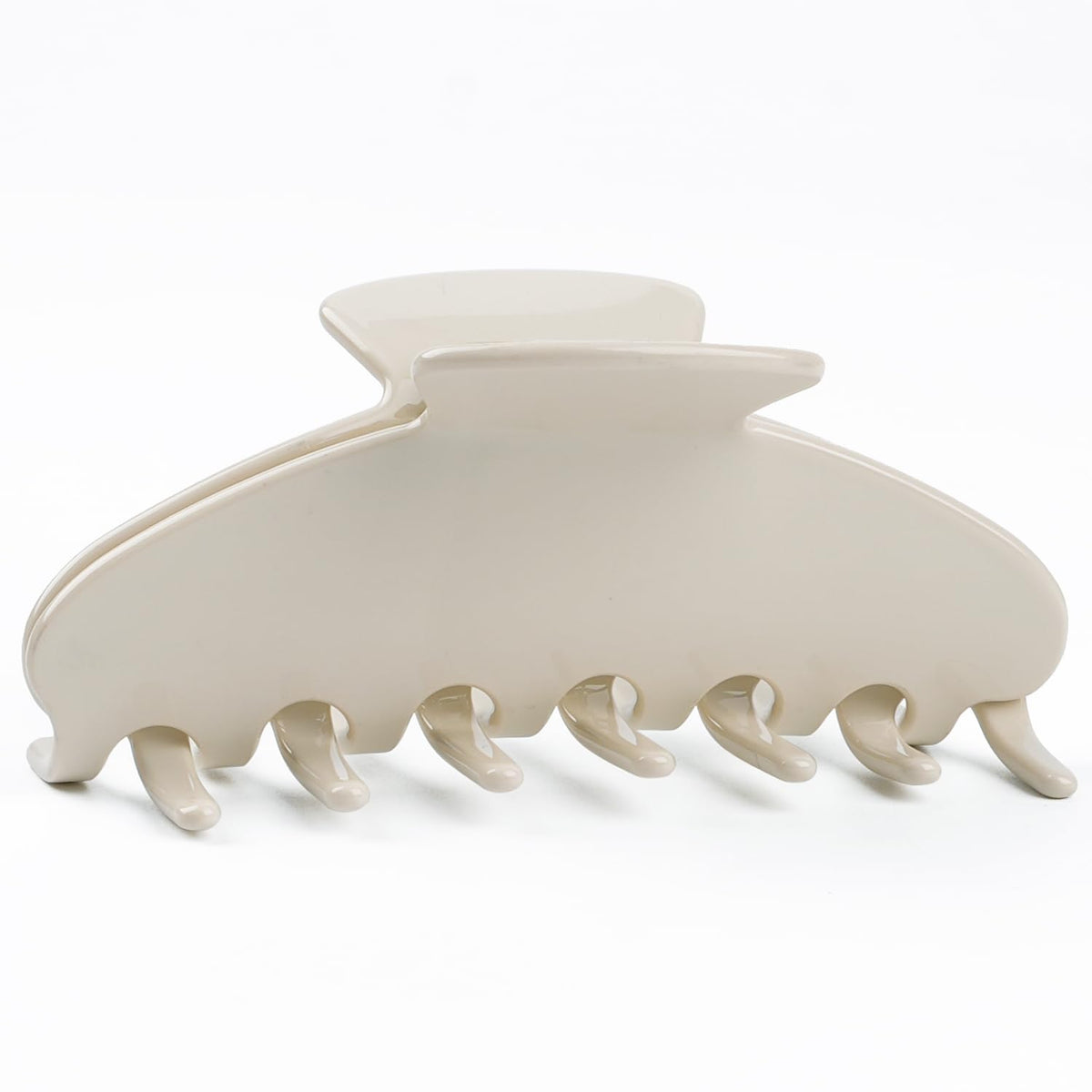 MAORULU Cream White 4in claw clip for secure all-day styling.