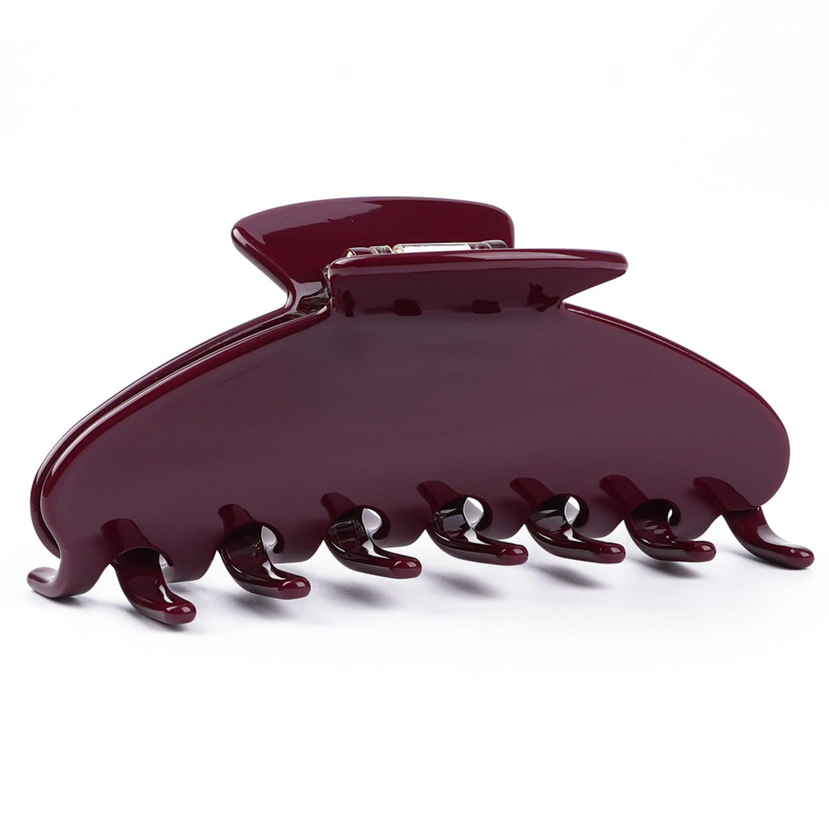 MAORULU claw clip front view in wine red for everyday style.