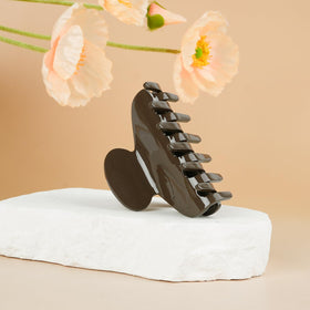 MAORULU smooth rounded teeth dark brown clip for hair-friendly use.