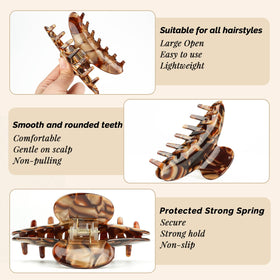 MAORULU tortoise clip in lifestyle shot showing secure updo.