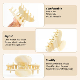 MAORULU travel-friendly clip in cream white complements any outfit