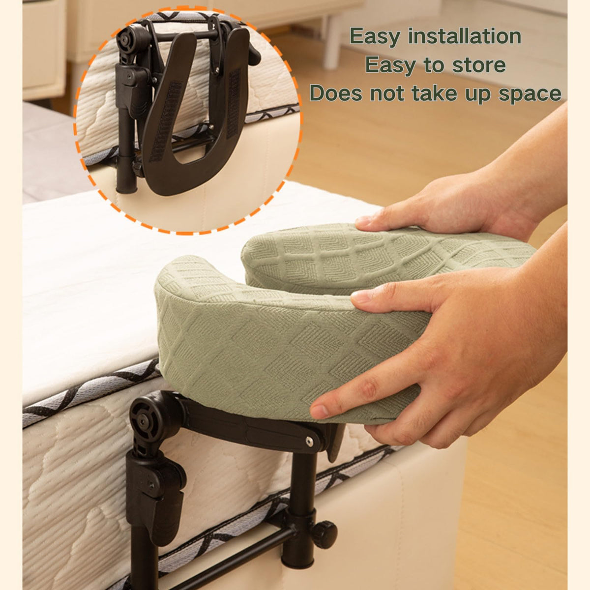MAOSEMSI reinforced iron frame delivers stable, portable support on soft mattresses