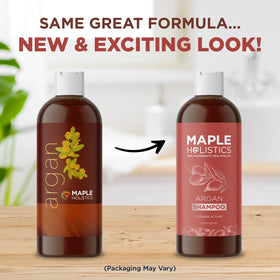 Maple Holistics Argan Oil Shampoo provides frizz control for smoother strands.