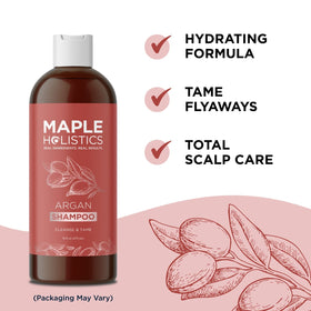 Shine and volume visible after using Maple Holistics Argan Oil Shampoo.