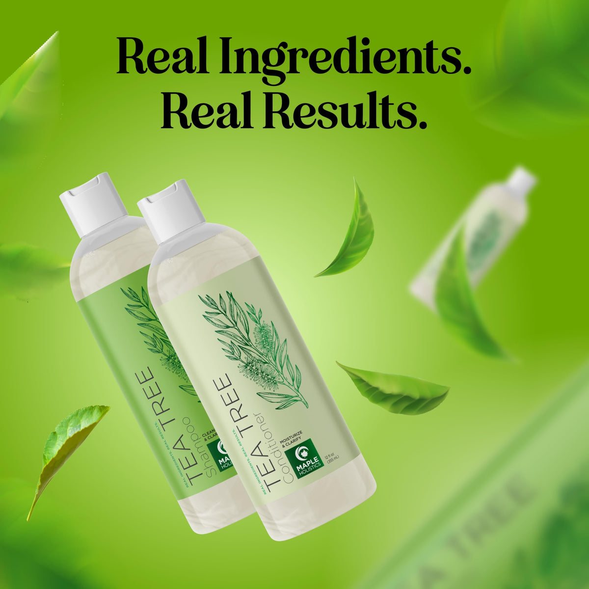 Maple Holistics before-after hair image showing improvement in texture