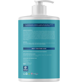Maple Holistics Biotin Conditioner texture with jojoba and shea provides hydration.