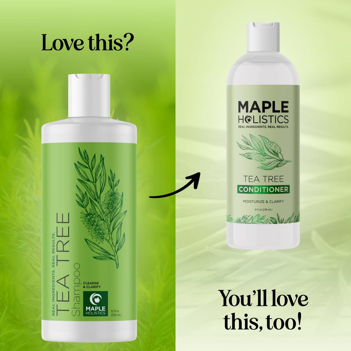 Maple Holistics Clarifying Shampoo bottle lather showing deep cleanse