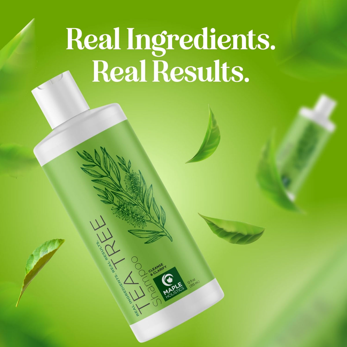 Maple Holistics Clarifying Shampoo paraben-free formula close up