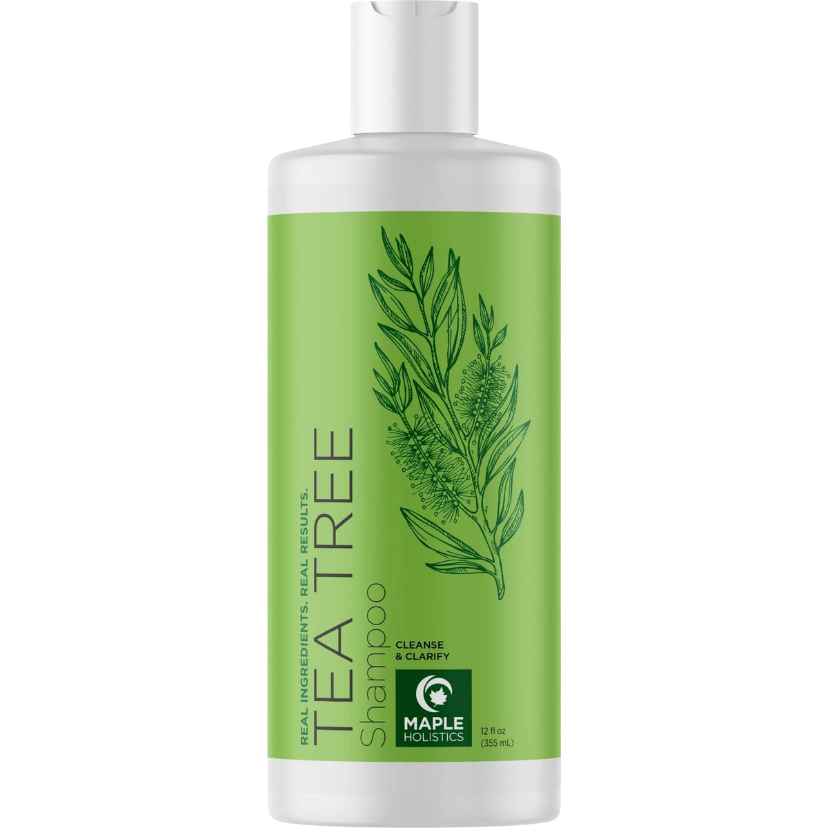 Maple Holistics Clarifying Shampoo bottle with tea tree oil for oily hair
