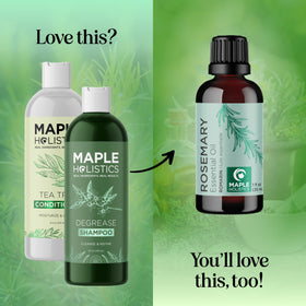 Maple Holistics conditioner application on mid-length hair for smooth results