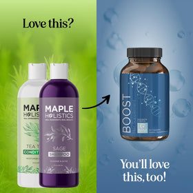Maple Holistics deep cleansing action for oily or greasy hair.