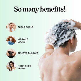 Maple Holistics Degrease scalp care scene illustrating purifying formula in action.
