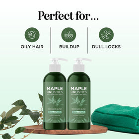 Maple Holistics Degrease vegan sulfate-free bottle for gentle cleansing.