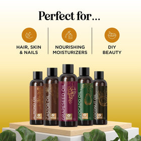 Maple Holistics fractionated coconut oil bottle ideal for deep skin hydration
