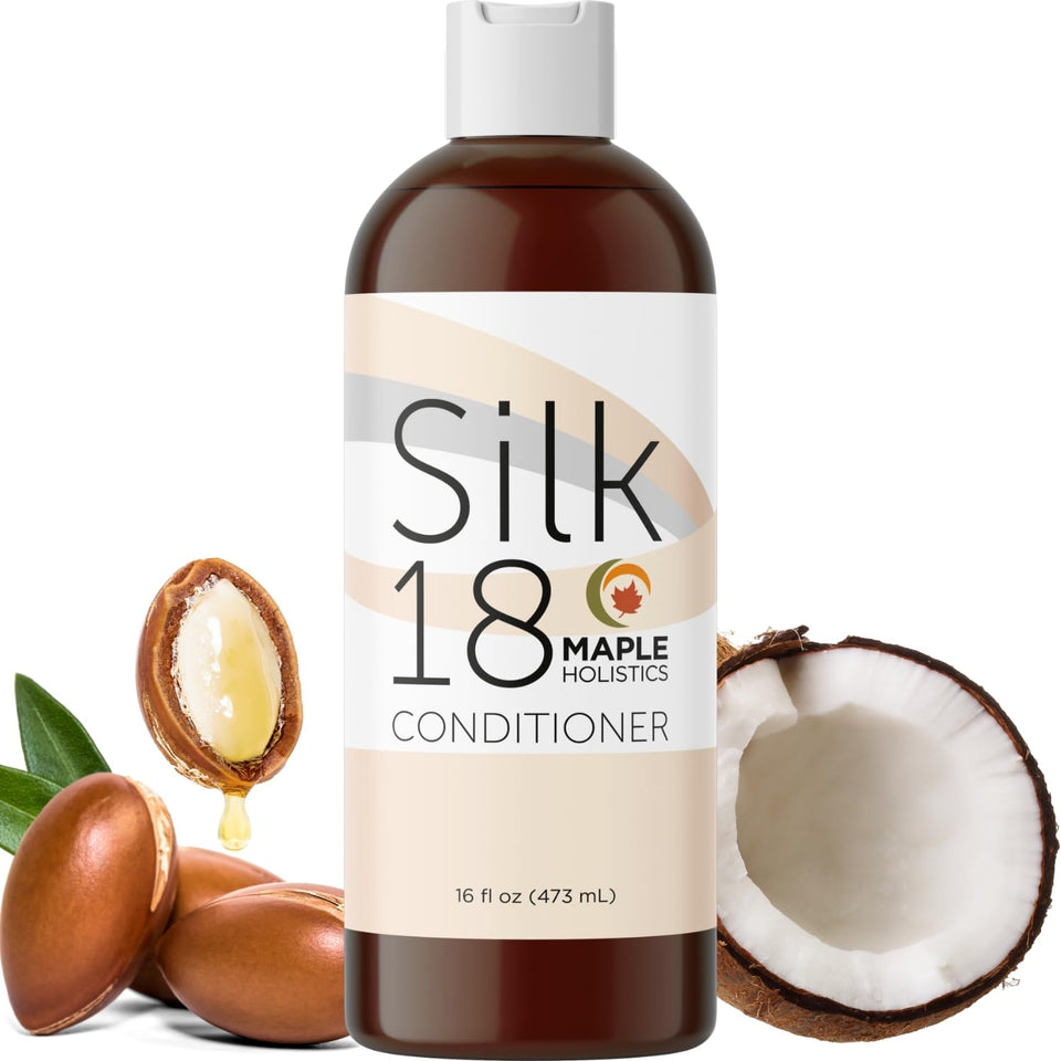 Maple Holistics damaged hair conditioner bottle with nourishing oils for dry hair