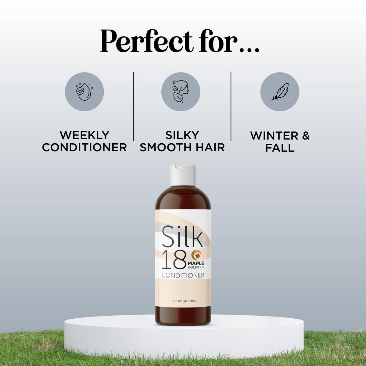 Maple Holistics dry hair close-up highlights silk18 moisture