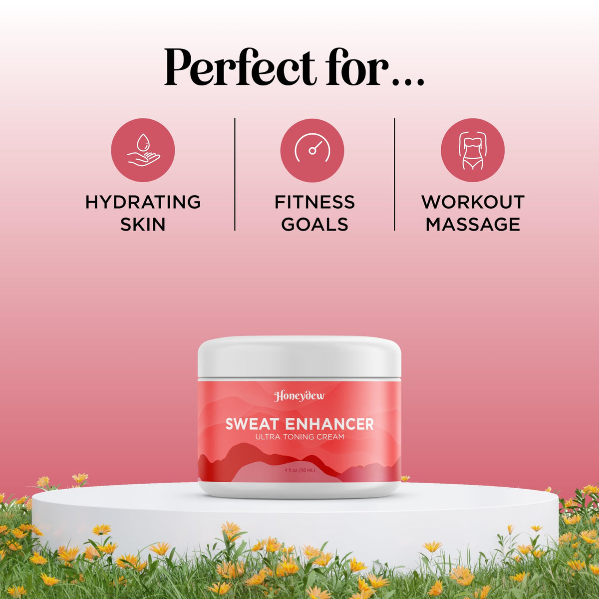 Maple Holistics Hot Sweat Cream label highlights ingredients and petroleum-free formula