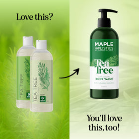 Maple Holistics natural ingredients close-up featuring tea tree and lavender