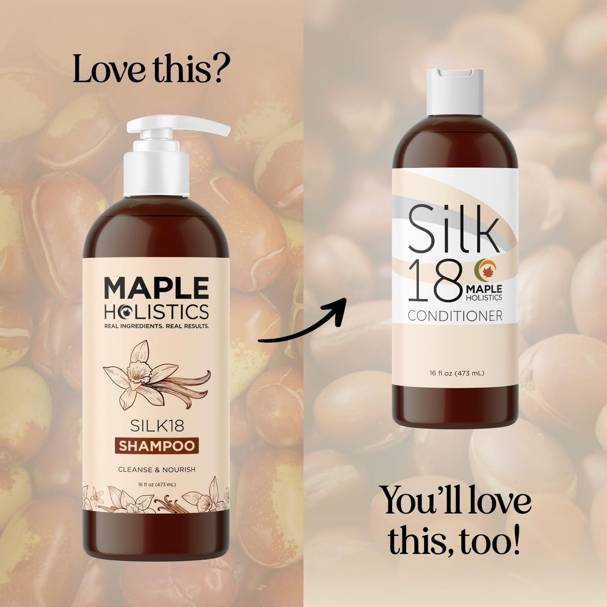 Maple Holistics Moisturizing Shampoo application scene shows hydrating cleansing for dry hair