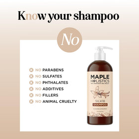 Maple Holistics Moisturizing Shampoo on shower shelf ready for a gentle cleanse