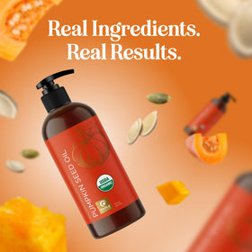 Maple Holistics organic pumpkin seed oil bottle with brand logo