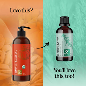 Maple Holistics pumpkin seed oil on hair adds natural volume