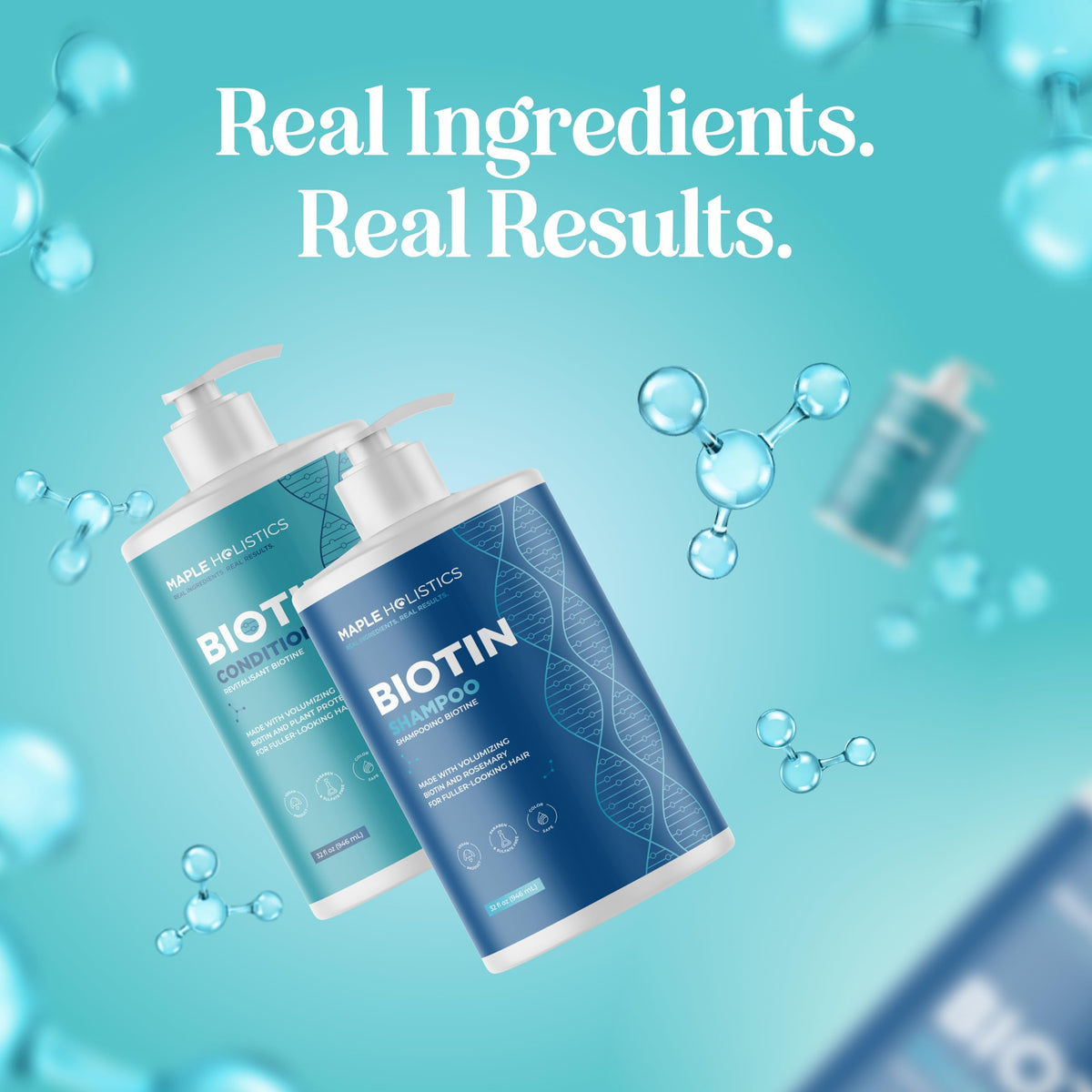 Maple Holistics Rosemary Biotin Set image suggesting easy shower routine integration