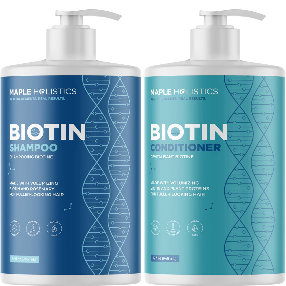 Maple Holistics Rosemary Biotin Shampoo bottle for a gentle cleanse supporting thinning hair