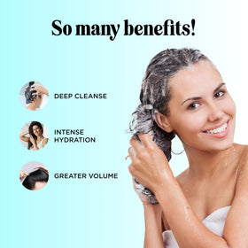 Maple Holistics Rosemary Biotin Shampoo lather in hand for gentle cleansing