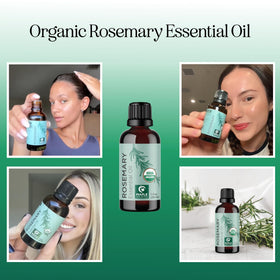Maple Holistics rosemary oil dropper releasing pure essential oil for daily use