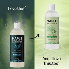 8oz Maple Holistics bottle displayed on a bathroom shelf.