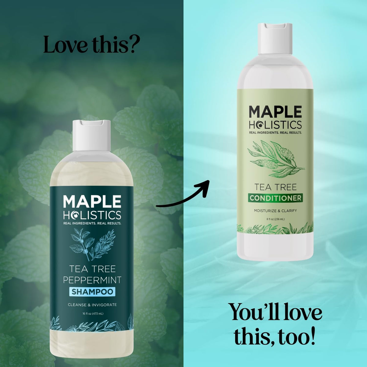 Hair after wash appears soft and manageable with Maple Holistics formula.