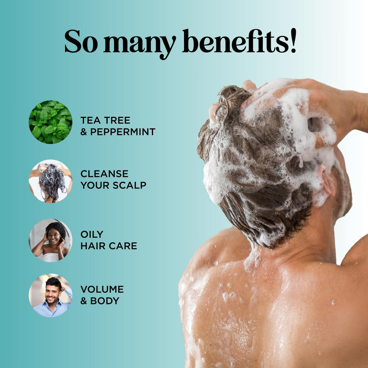 Maple Holistics Rosemary Tea Tree Mint Shampoo label on bottle.