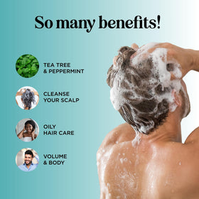 Maple Holistics Rosemary Tea Tree Mint Shampoo label on bottle.