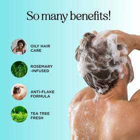 Peppermint leaves with shampoo bottle suggesting cooling aroma and refreshing wash.