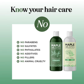 Maple Holistics rosemary and tea tree oils image highlights essential oil care
