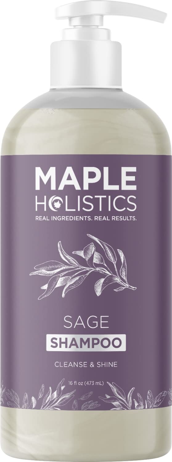 Maple Holistics Sage and Rosemary Shampoo bottle for a clarifying cleanse