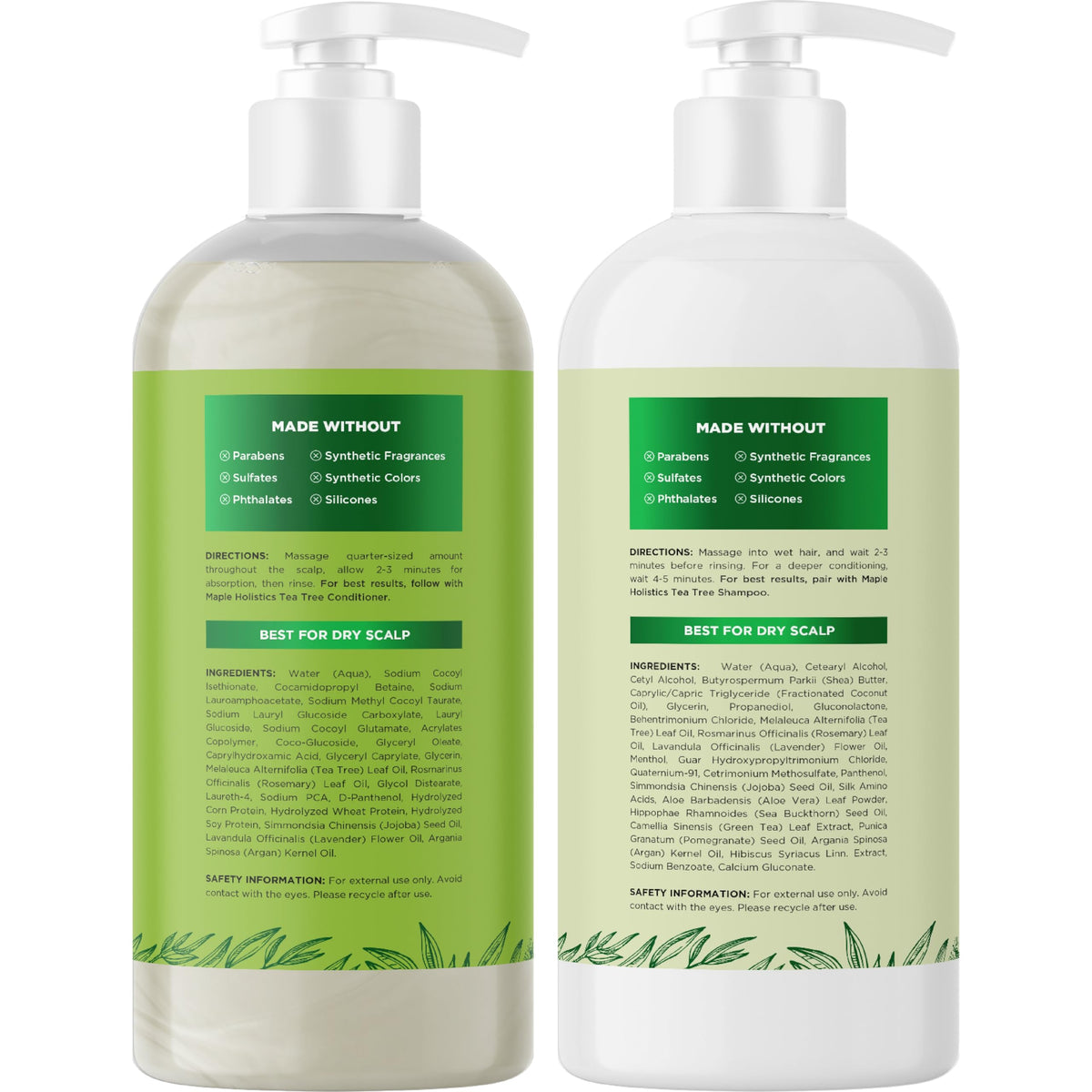 Maple Holistics Tea Tree Oil bottle emphasizing Australian tea tree for refreshing care.