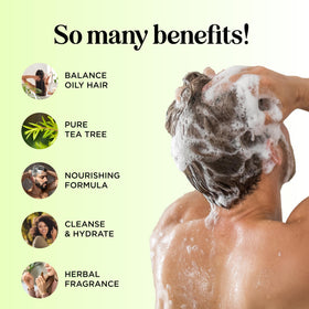 Maple Holistics Tea Tree Oil close-up highlighting soothing botanical ingredient