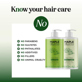 Maple Holistics Tea Tree Oil-focused formula for oily scalp balance