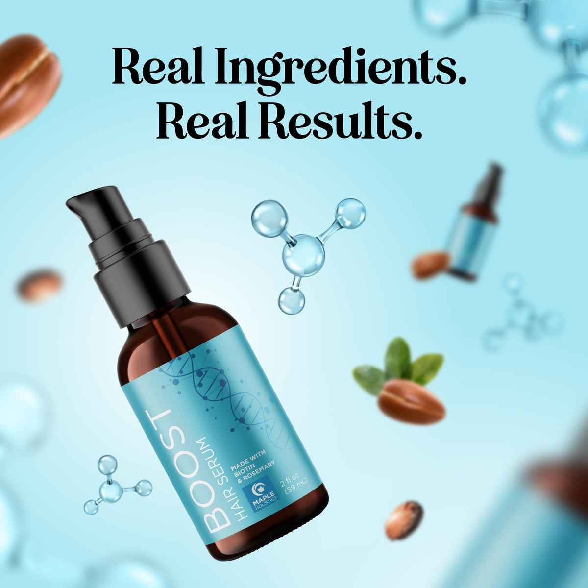 Maple Holistics Volumizing Biotin Hair Serum in daily routine setting