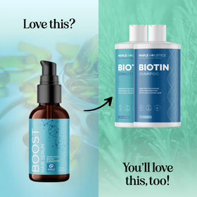 Maple Holistics Volumizing Biotin Hair Serum scalp application